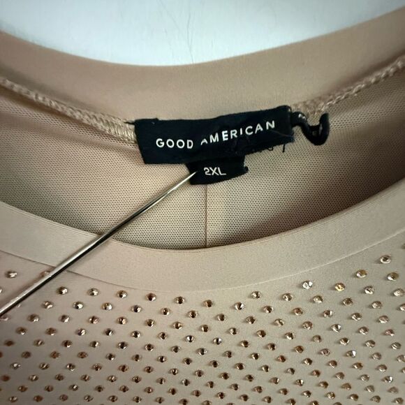 Good American Crystal Crewneck Long Sleeve Maxi Dress Plus Size 2XL - Picture 9 of 12